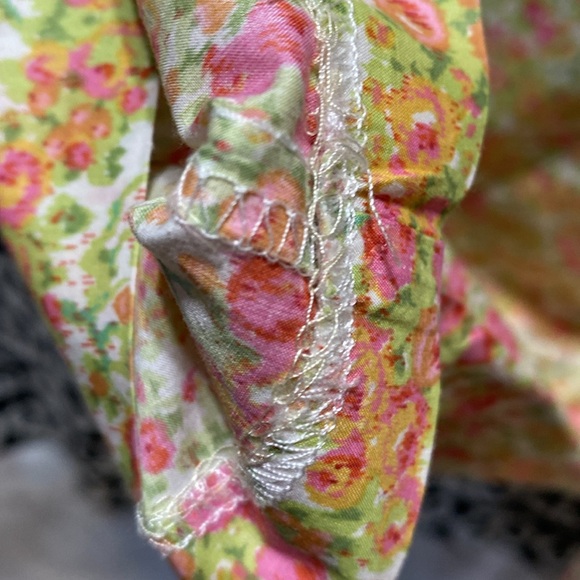 FLORAL WORK ORDER ANKLE/CROP PANTS ZIP FRONT SZ 4 PINK/GREEN/CREAM - Picture 5 of 12